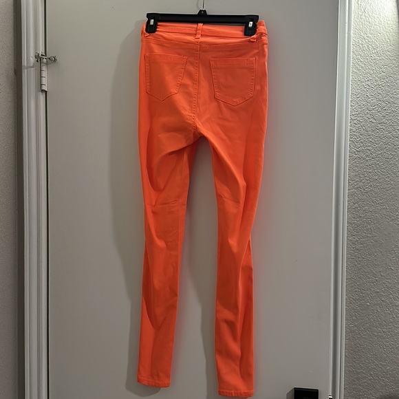 Neon Orange Jeggings Size Medium NWOT - Picture 2 of 3